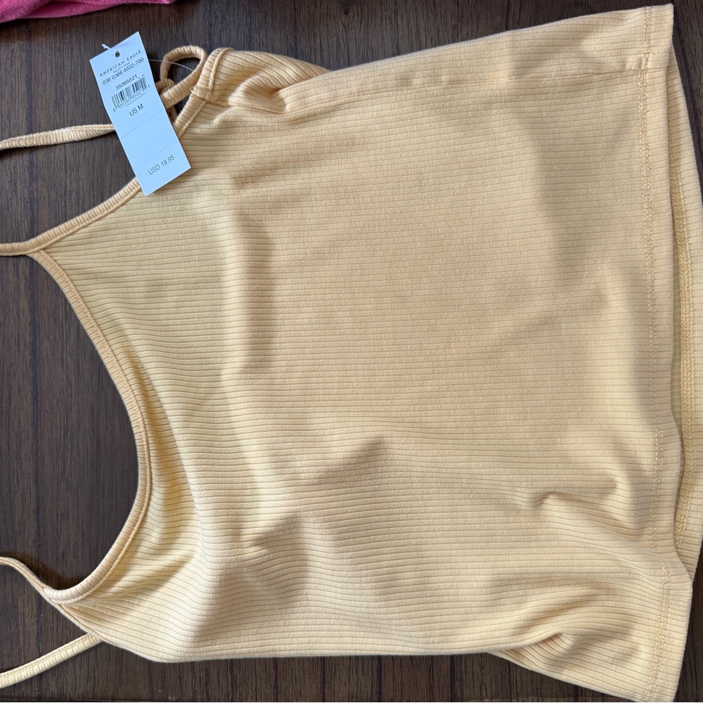 Women's Cream Ribbed Tank Top